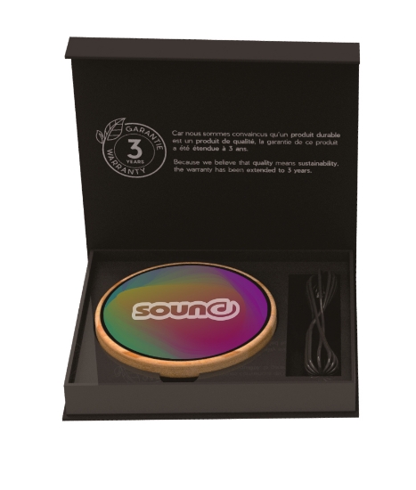 SCX Innovative Design™ Full-Color Bamboo 15W Wireless Charger -  packaging